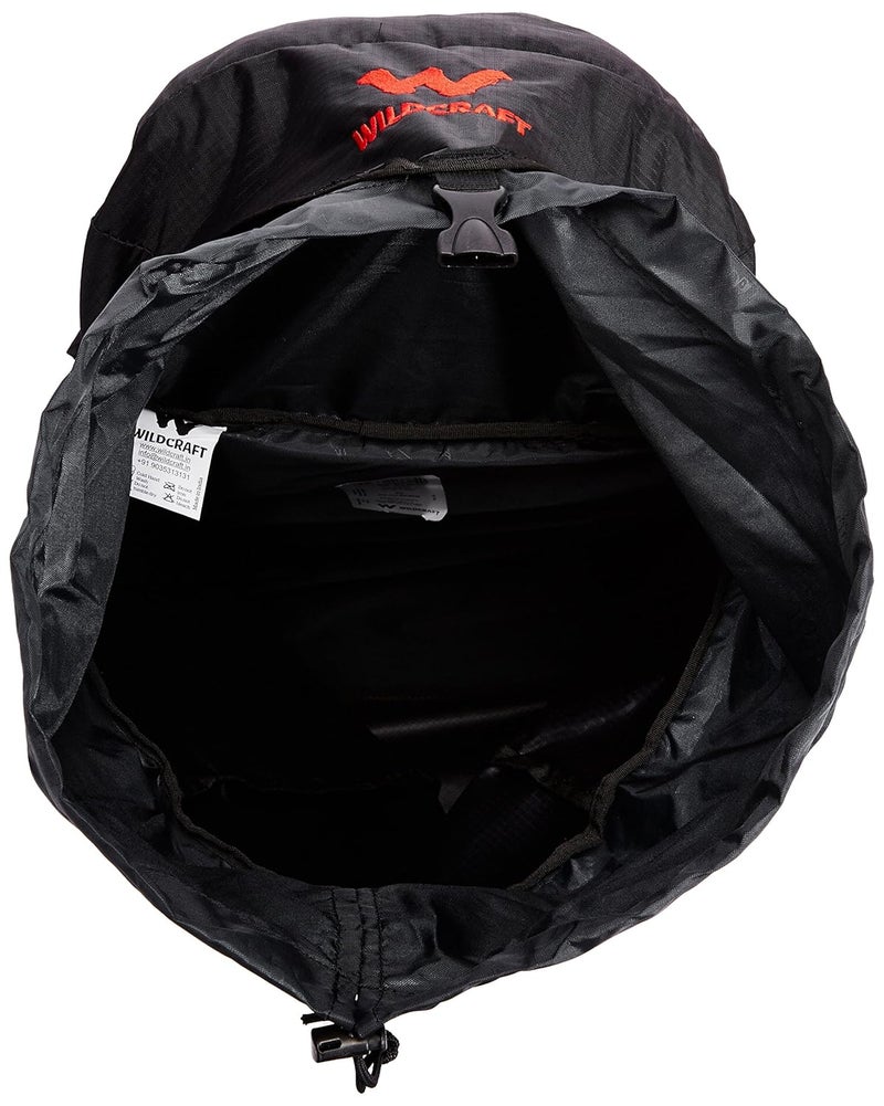 WILDCRAFT 45L Nylon Rucksack – Water-Resistant Travel & Hiking Backpack with Adjustable Straps, Black - Image 3